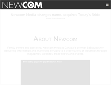 Tablet Screenshot of newcom.ca
